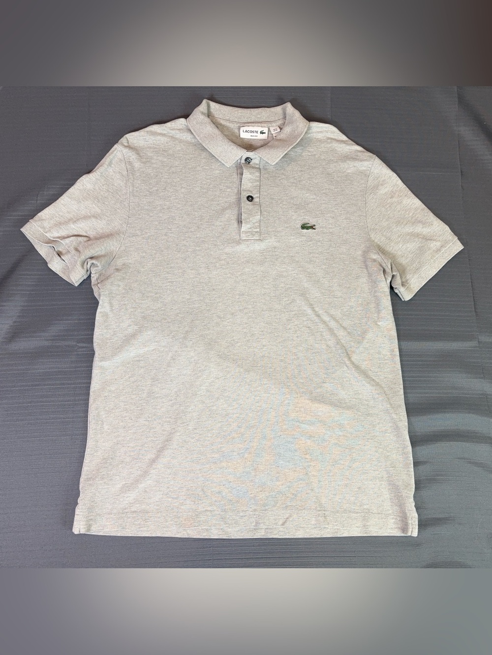 Lacoste Slim Fit Polo Shirt Men’s XL Grey Heather 100% Cotton FA8712